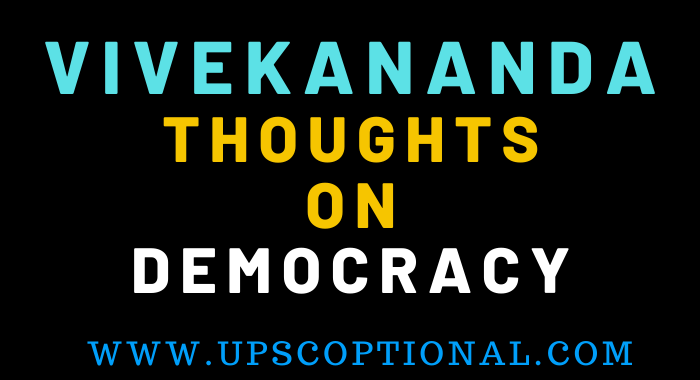 VIVEKANANDA THOUGHTS ON DEMOCRACY