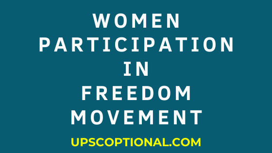 Women's Participation in the Freedom Movement.