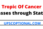 Tropic Of Cancer Passes Through Which States In India