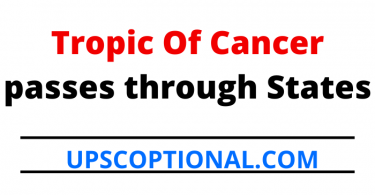 Tropic Of Cancer Passes Through Which States In India